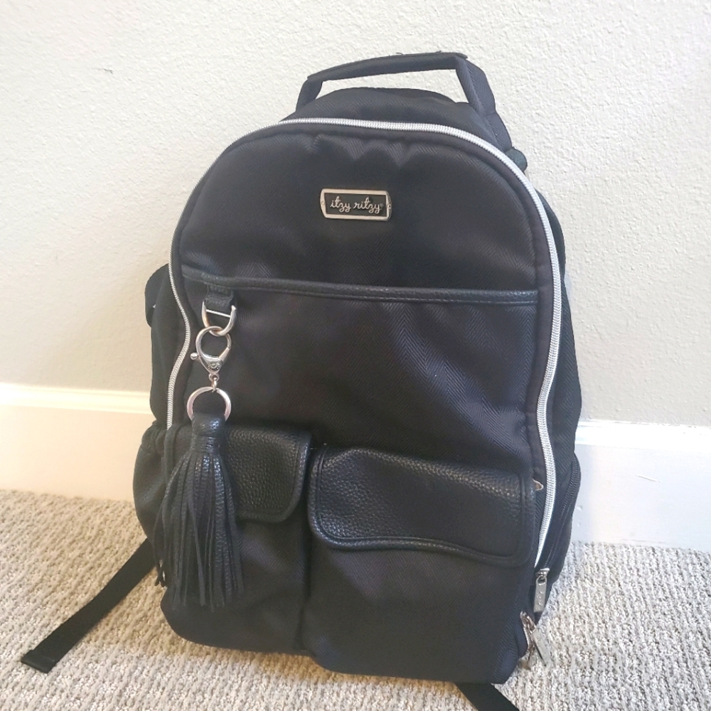 Itzy Ritzy black Boss backpack diaper bag